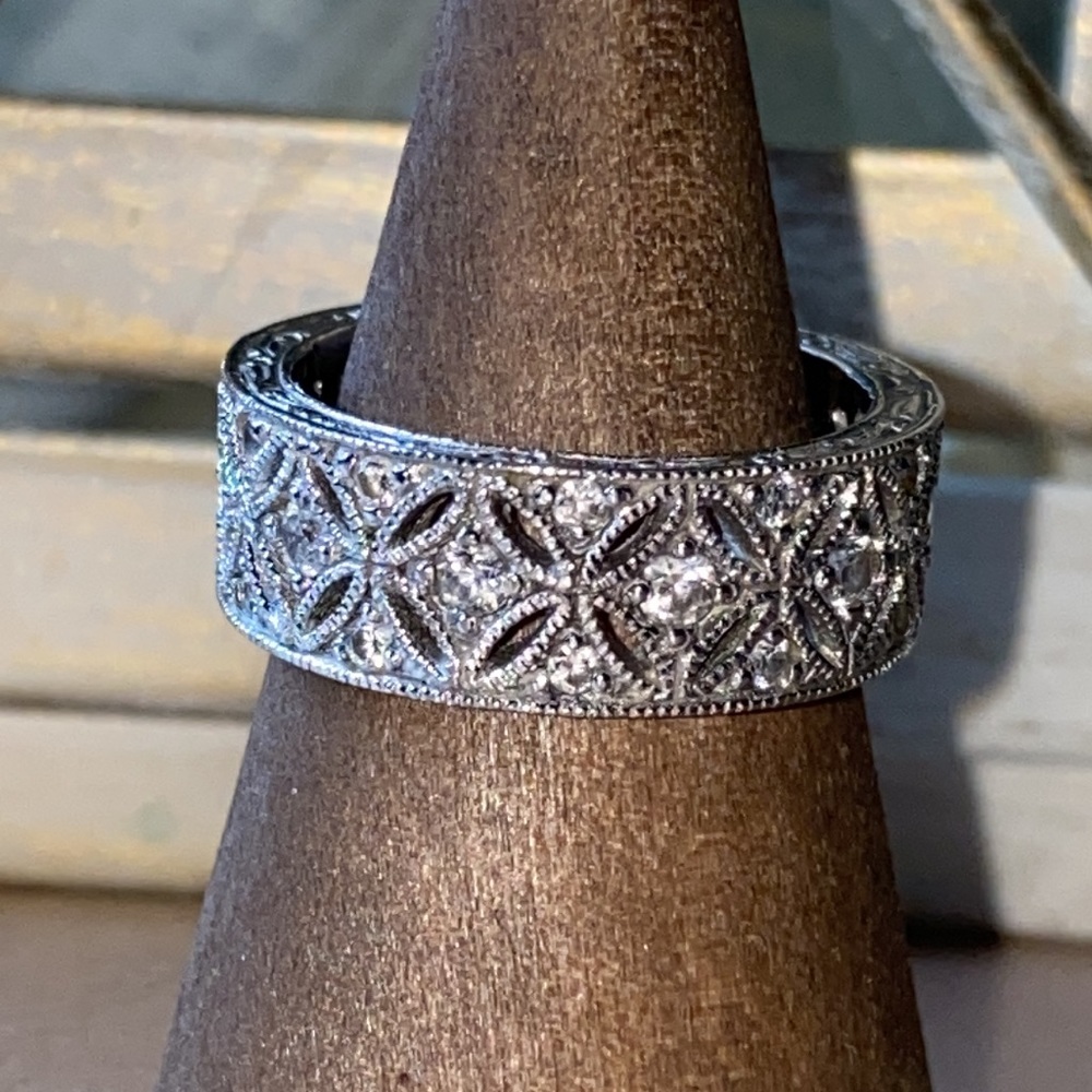 Tacori Diamonique Harlequin Eternity Band - Picture 6 of 14